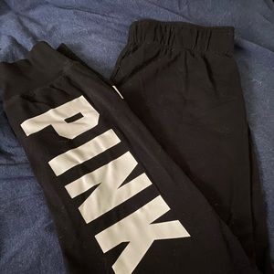 Pink branded sweatpants